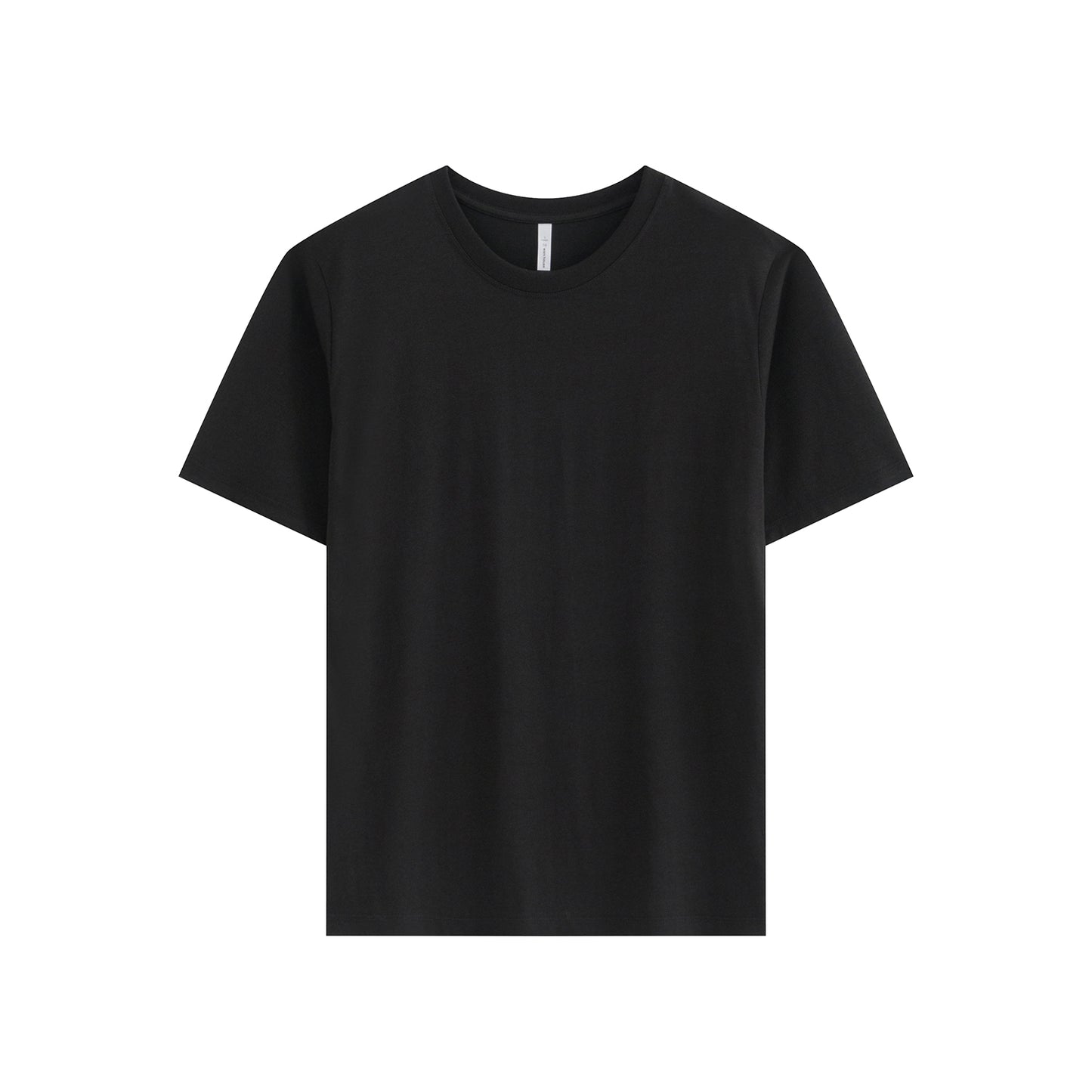 210G IceTech Cotton Adult Round Neck Short Sleeve T-Shirt - Black - Tee2u.co