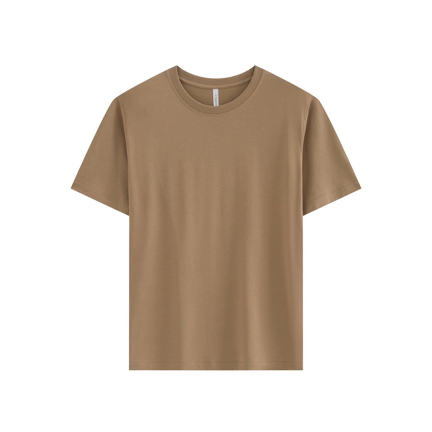 210G IceTech Cotton Adult Round Neck Short Sleeve T-Shirt - Brown - Tee2u.co